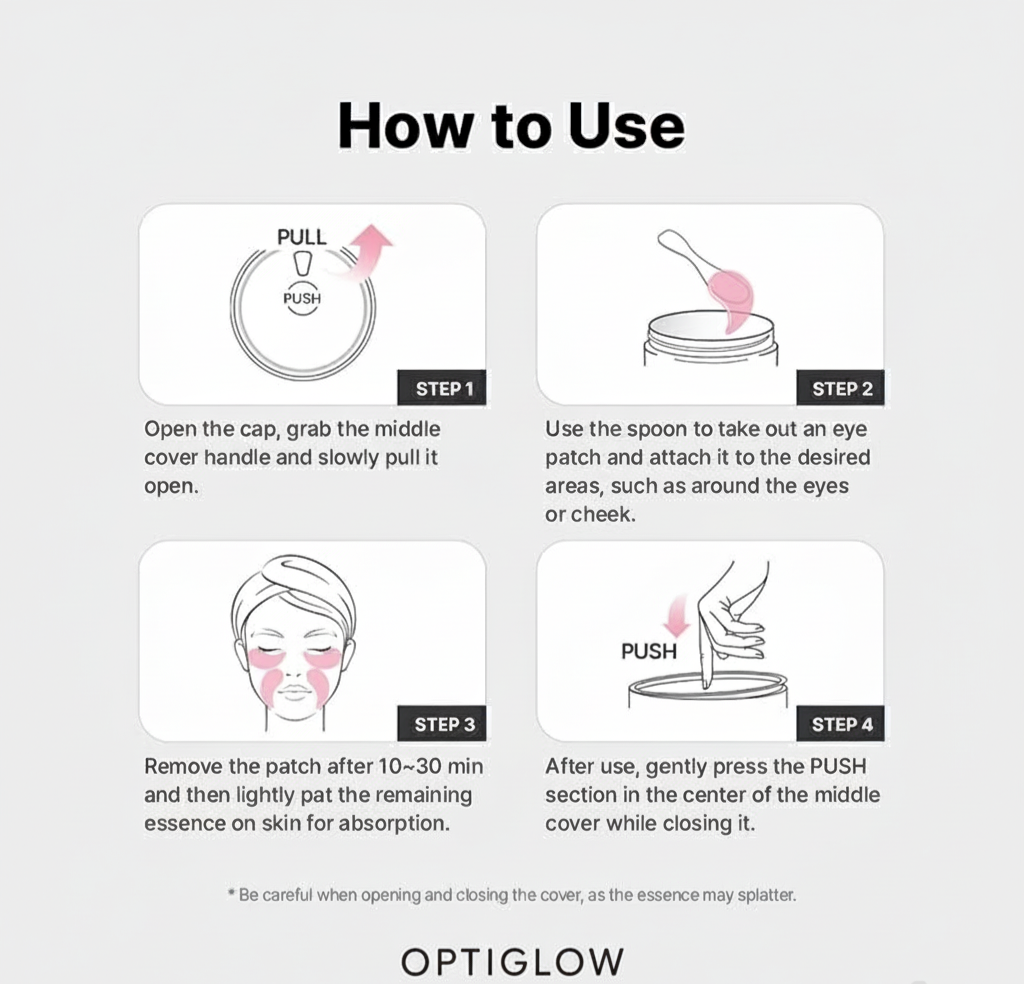 Optiglow Peptide Collagen Hydrogel Eye Patch