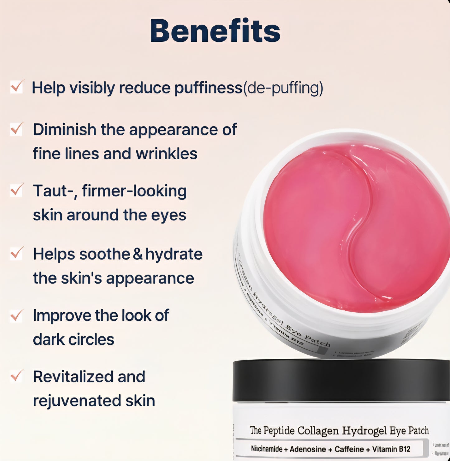 Optiglow Peptide Collagen Hydrogel Eye Patch